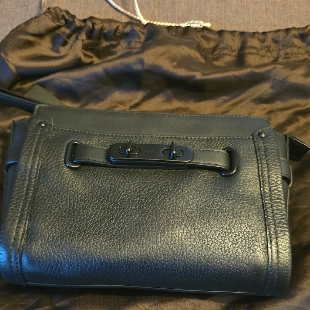 Coach Black Leather Crossbody Bag
